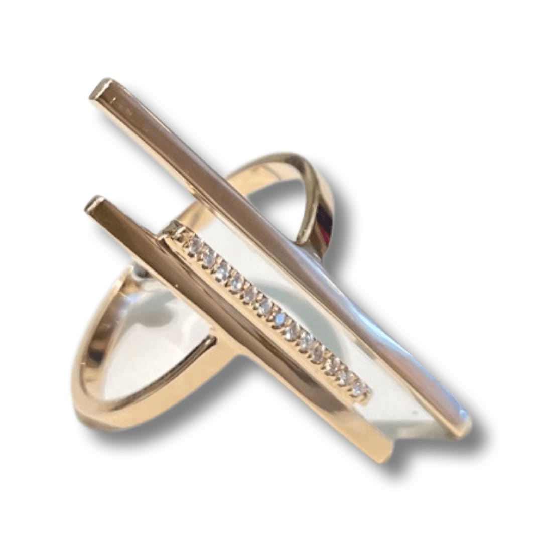 Lauren Chisholm, Open Bar Ring with Diamonds