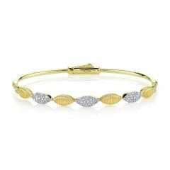 Sloane Street, Marquis Bracelet w/ White Dia & Strie Detail