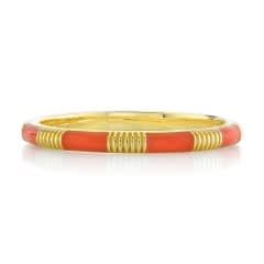 Sloane Street, Orange Enamel Band w/ Strie Detail