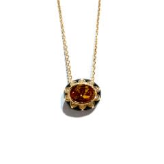 Nayla Arida, Citrine & Black Enamel Necklace