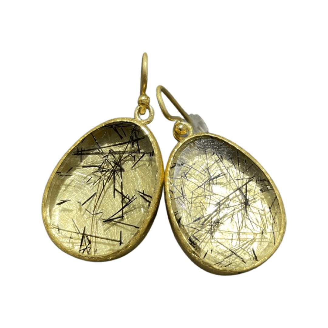 Petra Class, Tourmalinated Quartz Earrings
