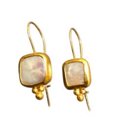 Marki Knopp, South Sea Square Pearl Earrings