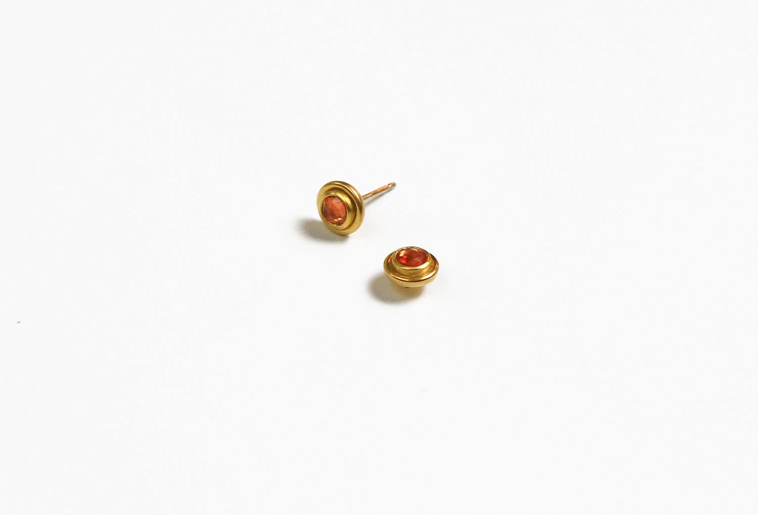 Nanci Modica, Orange Sapphire Studs, 0.70cts