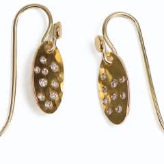 Nanci Modica, Oval Earrings with Diamonds