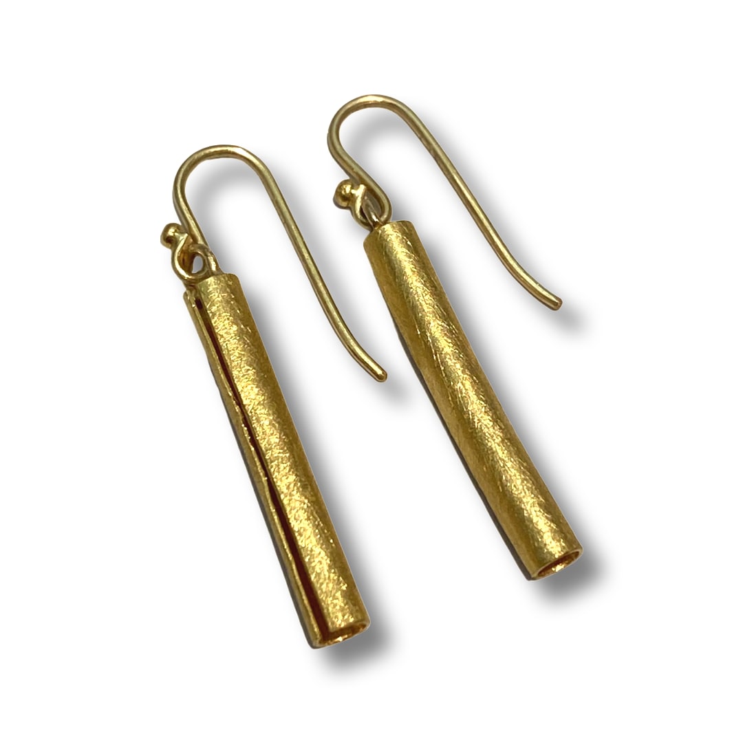 Petra Class, Gold Tubes Earrings