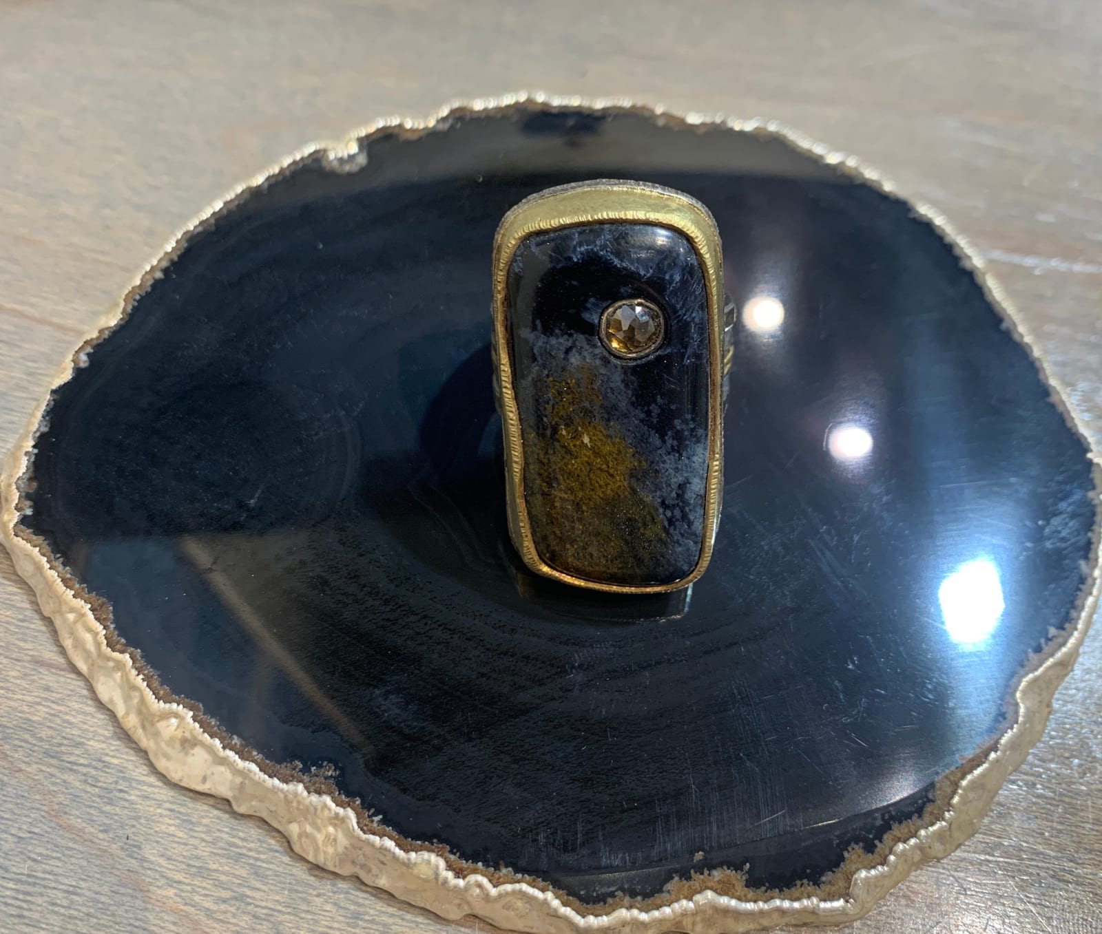 Jenn Dewey, Pietersite & Cognac Diamond Ring