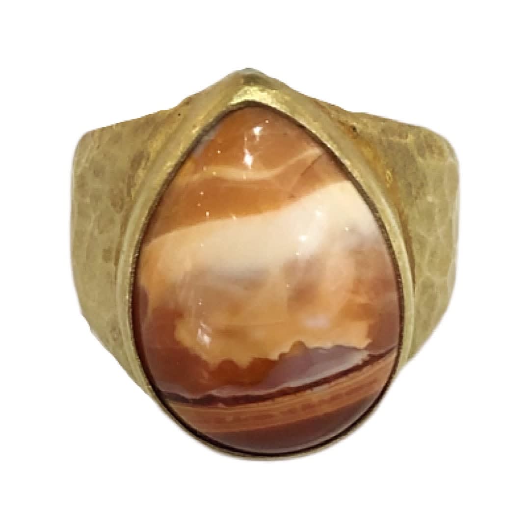 Heather Benjamin, Mexican Opal Ring w/ Yellow Gold