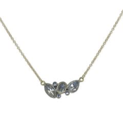 Todd Pownell, Cable Chain w/ 3 Rose-cut Dia & 3 Inverted Rounds Pendant