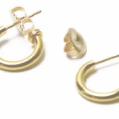 Nanci Modica, Med 22K Gold Hoop Earrings