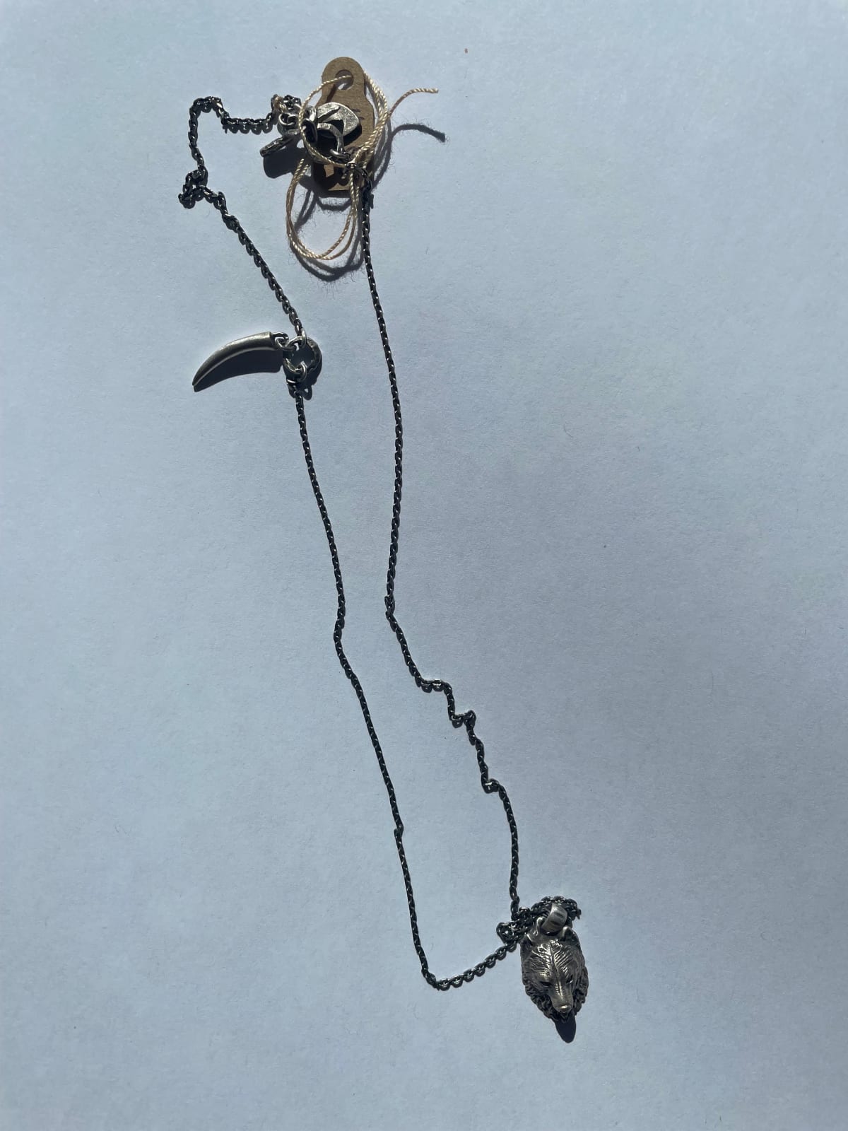Heather Benjamin, Hand Carved & Cast Wolf Necklace 16