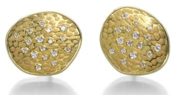 Barbara Heinrich, Round Glacier Earrings w/ 23 Diamonds