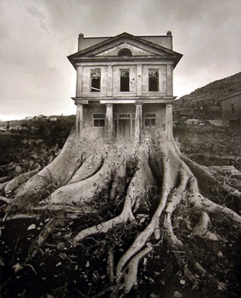 Jerry Uelsmann, Untitled, 1982 (House on Tree Root), 1982