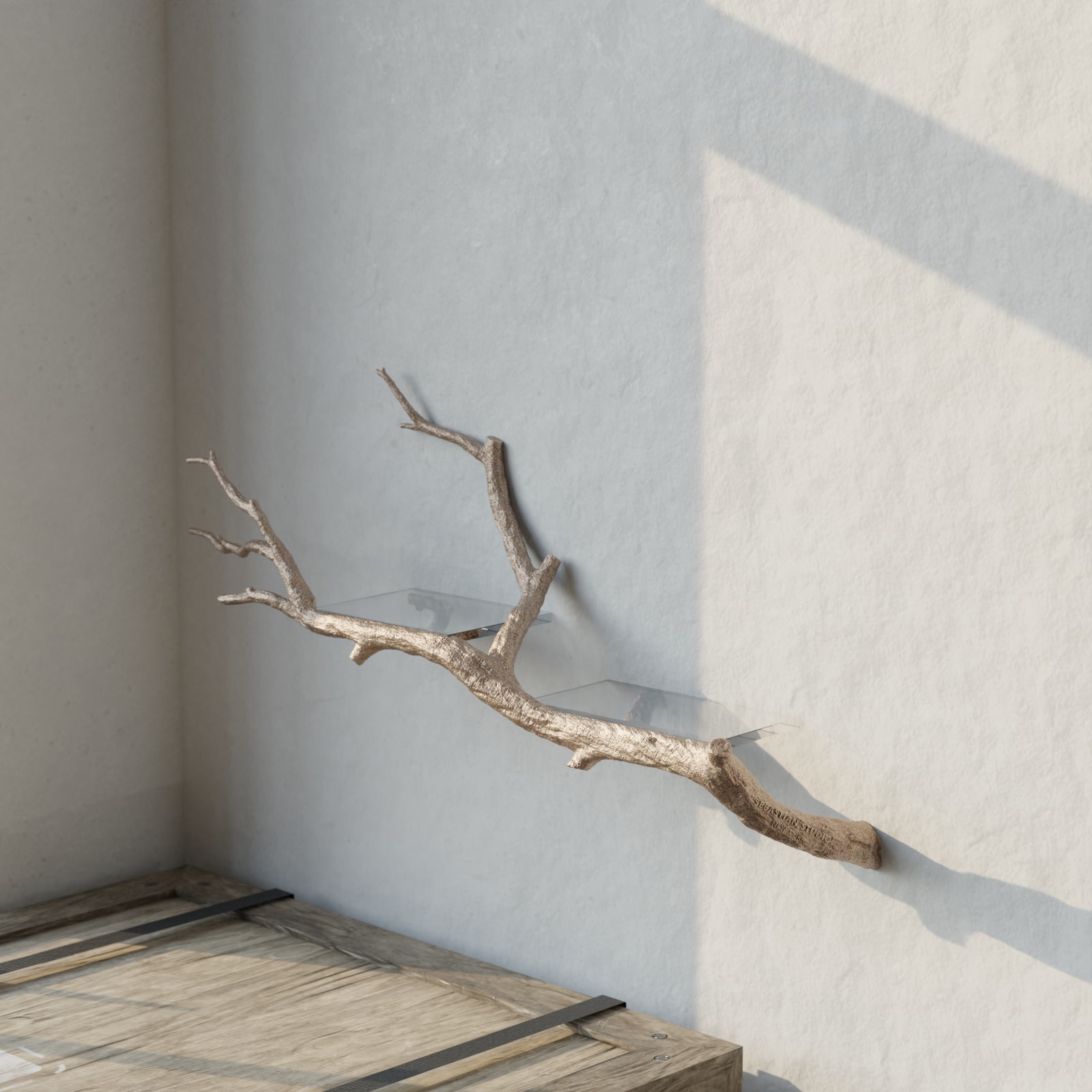Sebastian Errazuriz, Small White Branch Shelf