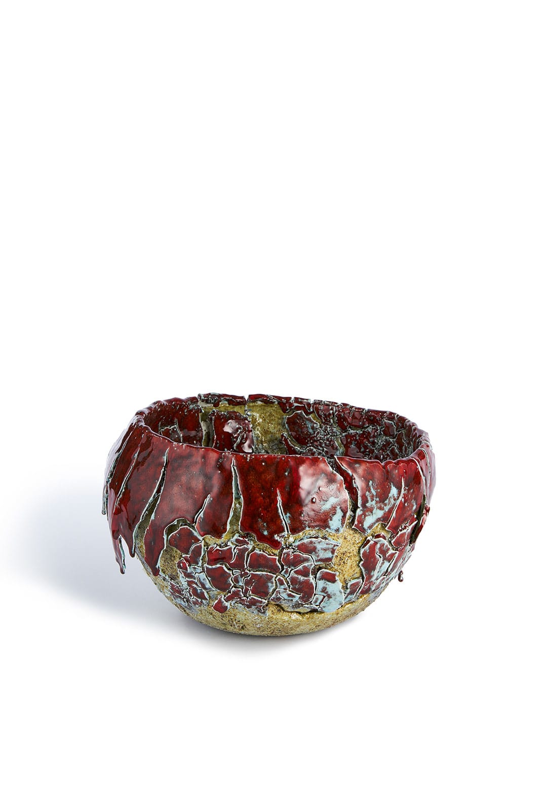 Aneta Regel, Red Blue Raining Stone Vessel, 2024