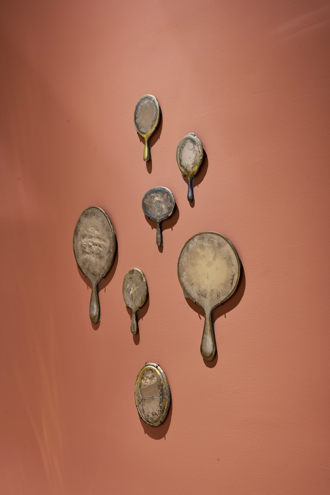 Adi Toch, Large round hand mirror (Cloudy), 2023