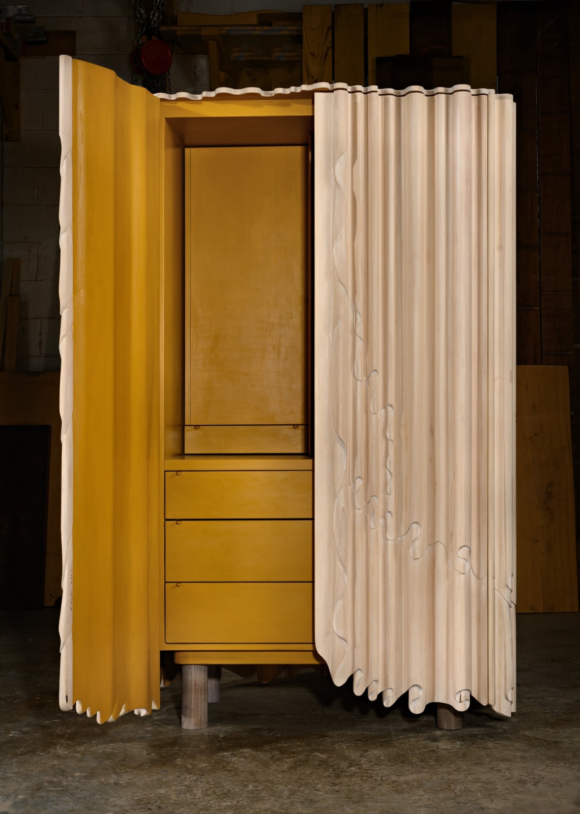 Christopher Kurtz, Linenfold Armoire, 2020