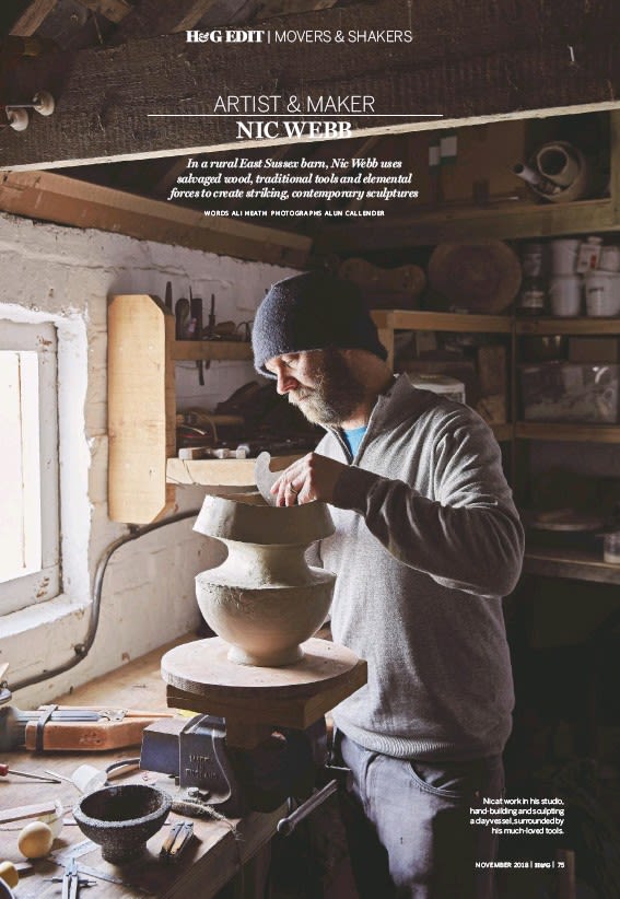 Nic Webb, Vessel in Elm, 2019