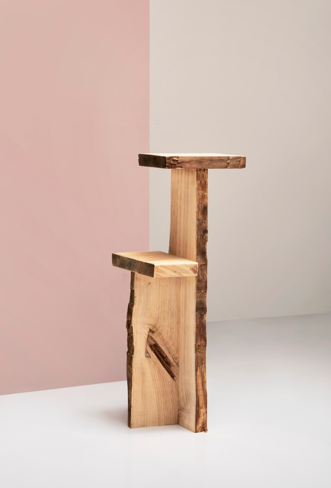 Willem Van Hooff, Ripped wood podium, 2025