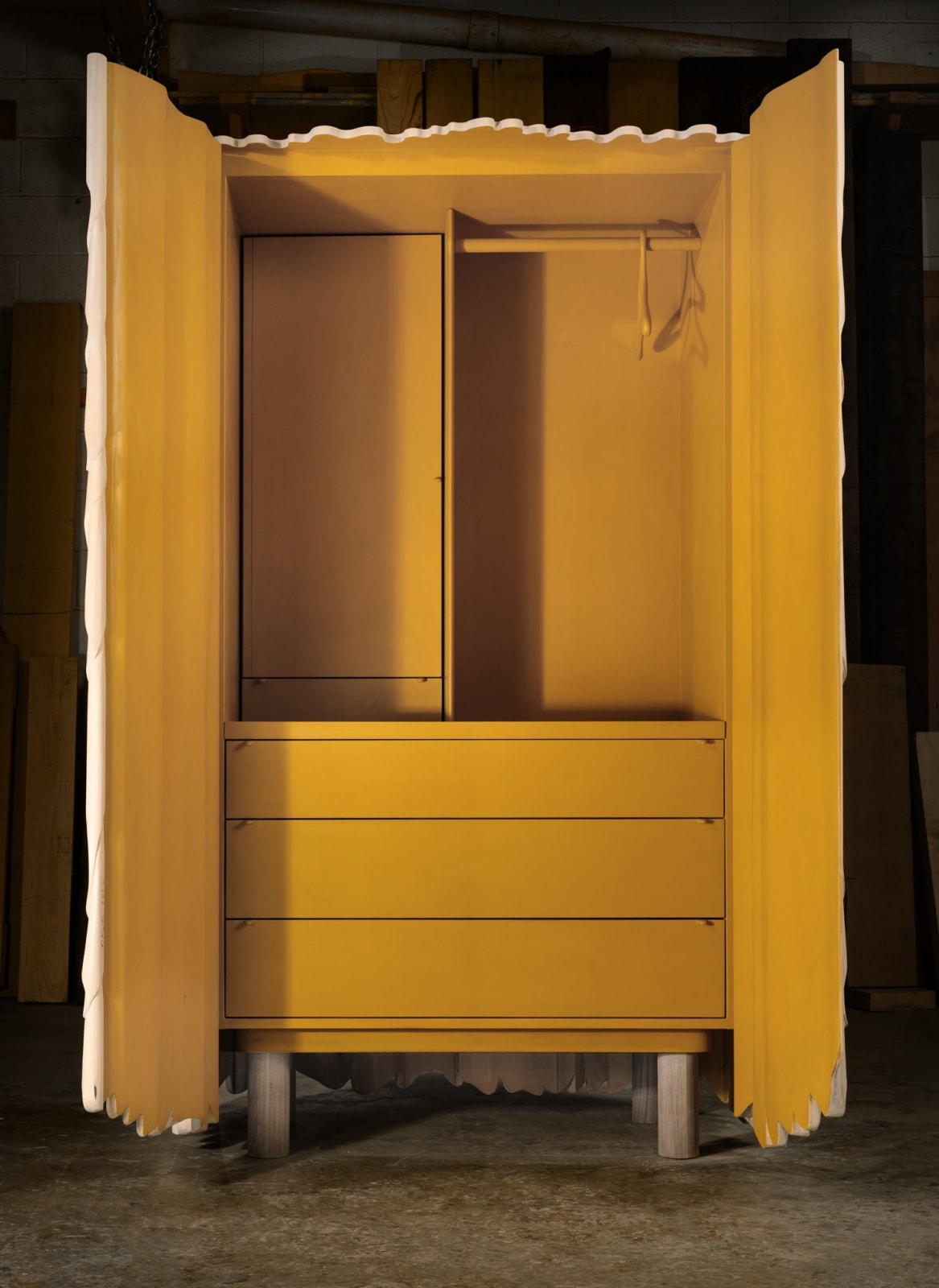 Christopher Kurtz, Linenfold Armoire, 2020
