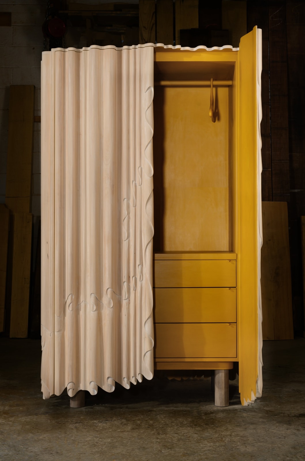 Christopher Kurtz, Linenfold Armoire, 2020