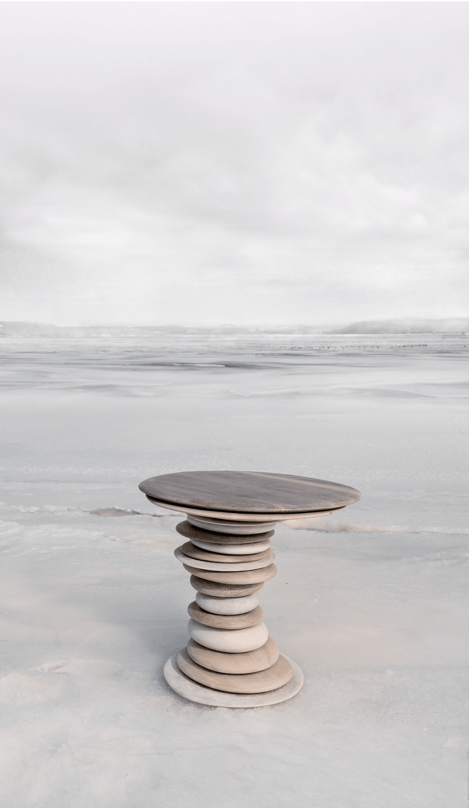 Christopher Kurtz, Skipping Stone Side Tables (Winter)