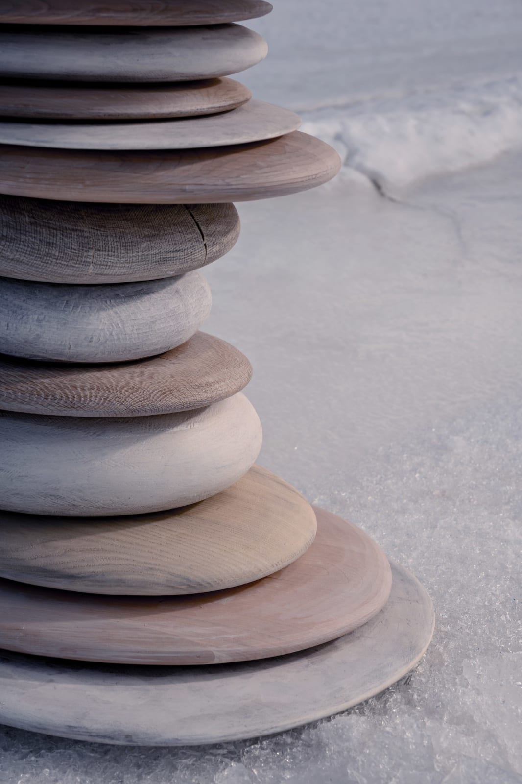 Christopher Kurtz, Skipping Stone Side Tables (Winter)