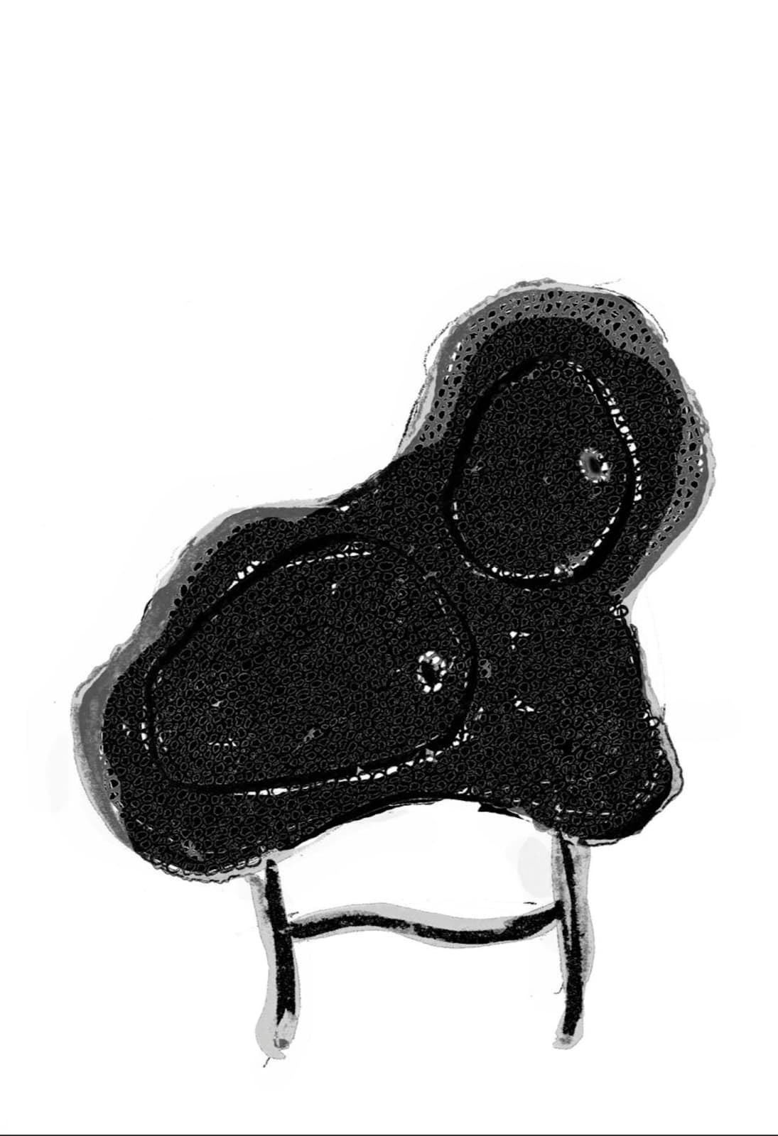 Marlène Huissoud, Black Sheep Cocoon Cabinet, 2024