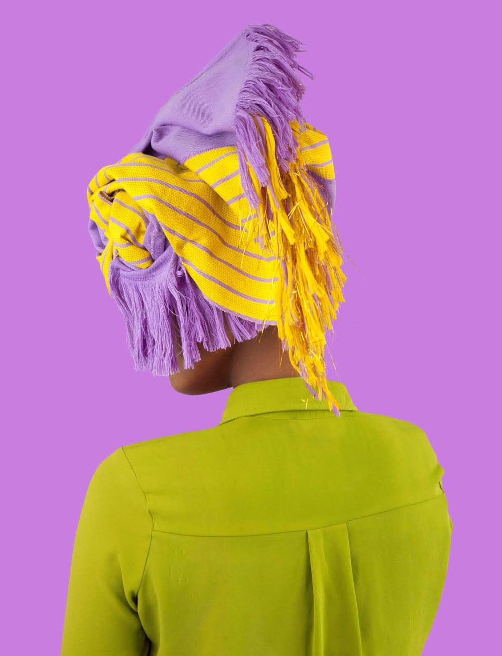 Medina Dugger, Lavender Gele in Profile de la série CHROMA: une ode à J.D. ‘Okhai Ojeikere’, 2017