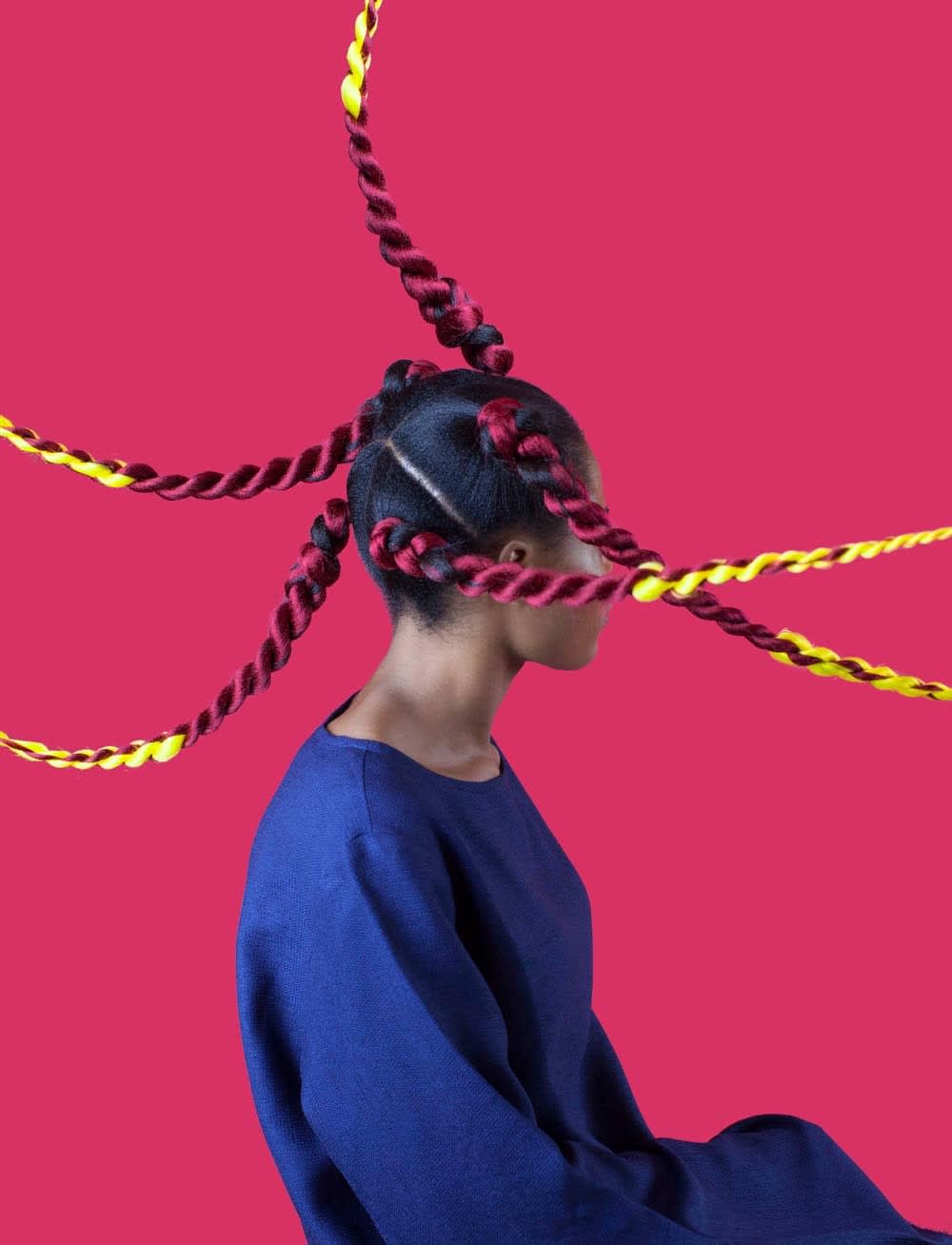 Medina Dugger, Yellow Tip Twist de la série CHROMA: une ode à J.D. ‘Okhai Ojeikere', 2017