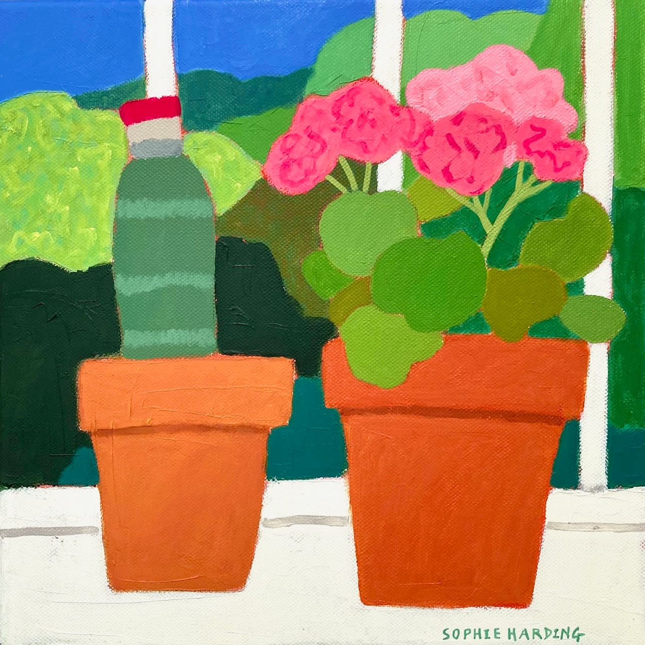 Sophie Harding, Geraniums at the Hepworth