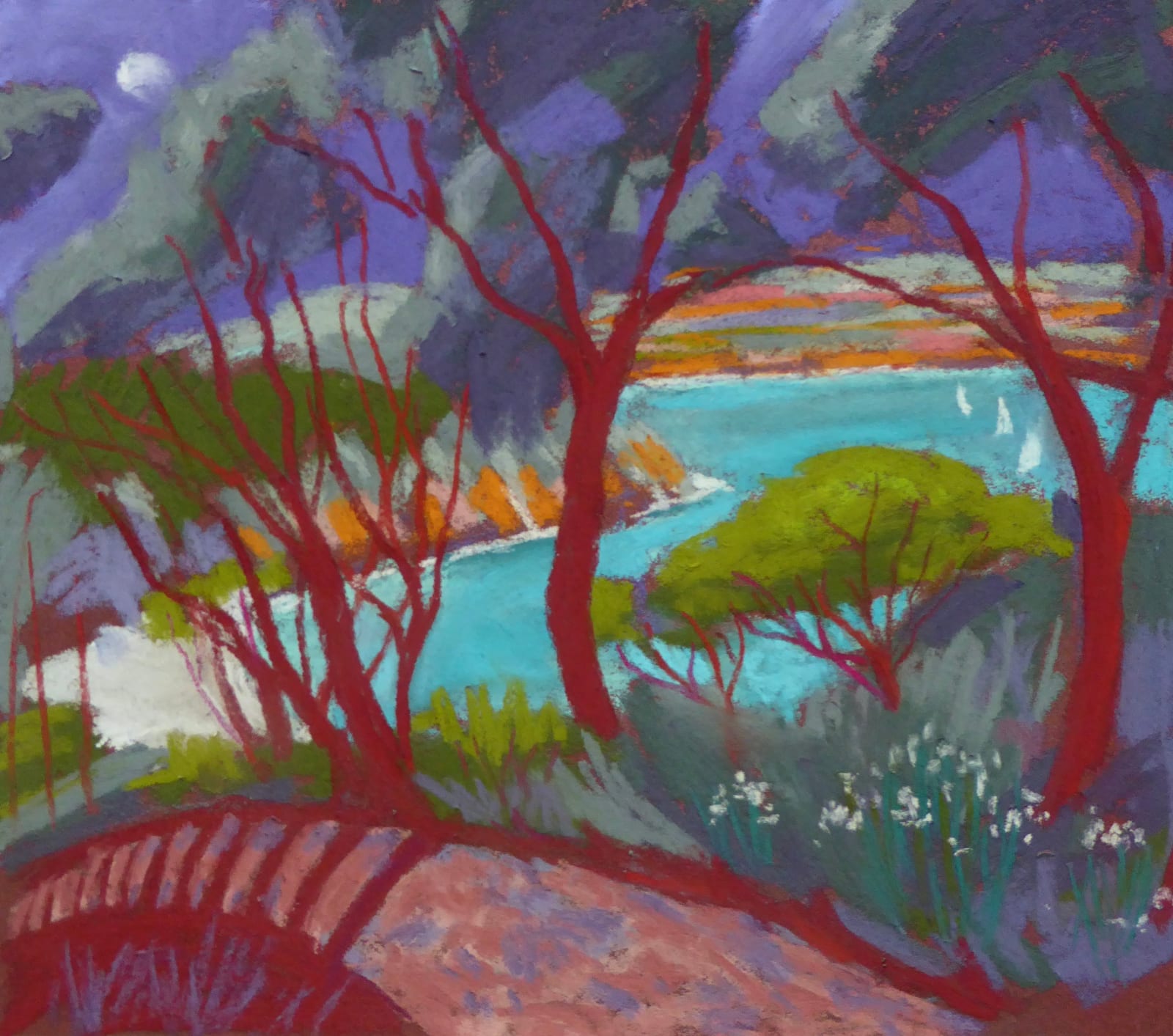 Sue Campion, Sails in the Bay, 2025