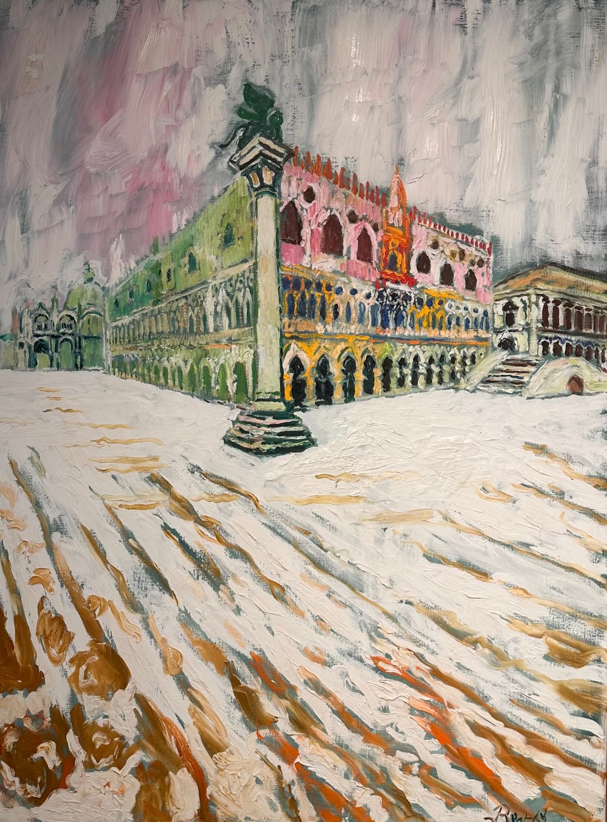 John Bratby, The Doge's Palace, Venice
