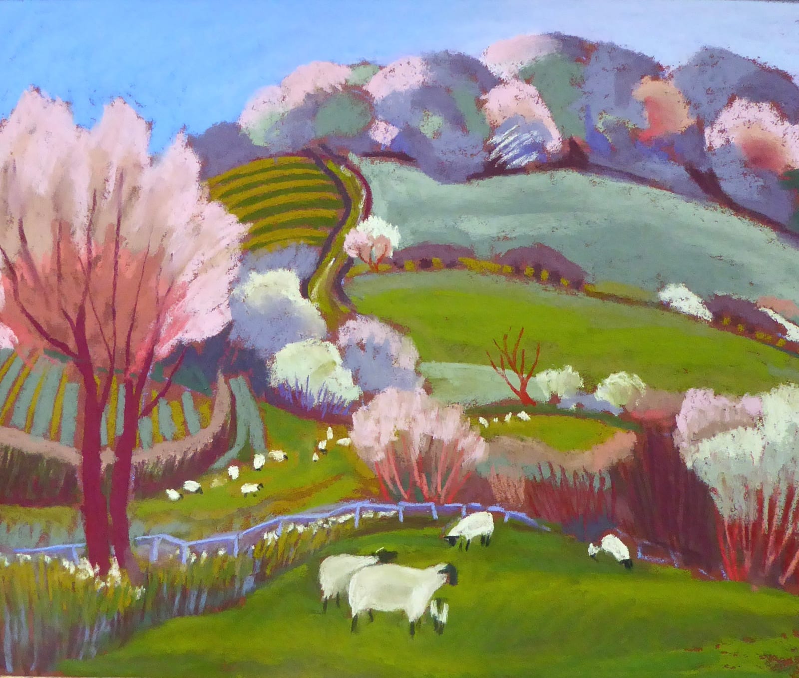 Sue Campion, Blue Fence, 2025