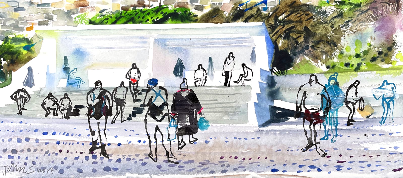 John Short, Bathers at Whiterock, Killiney, County Dublin