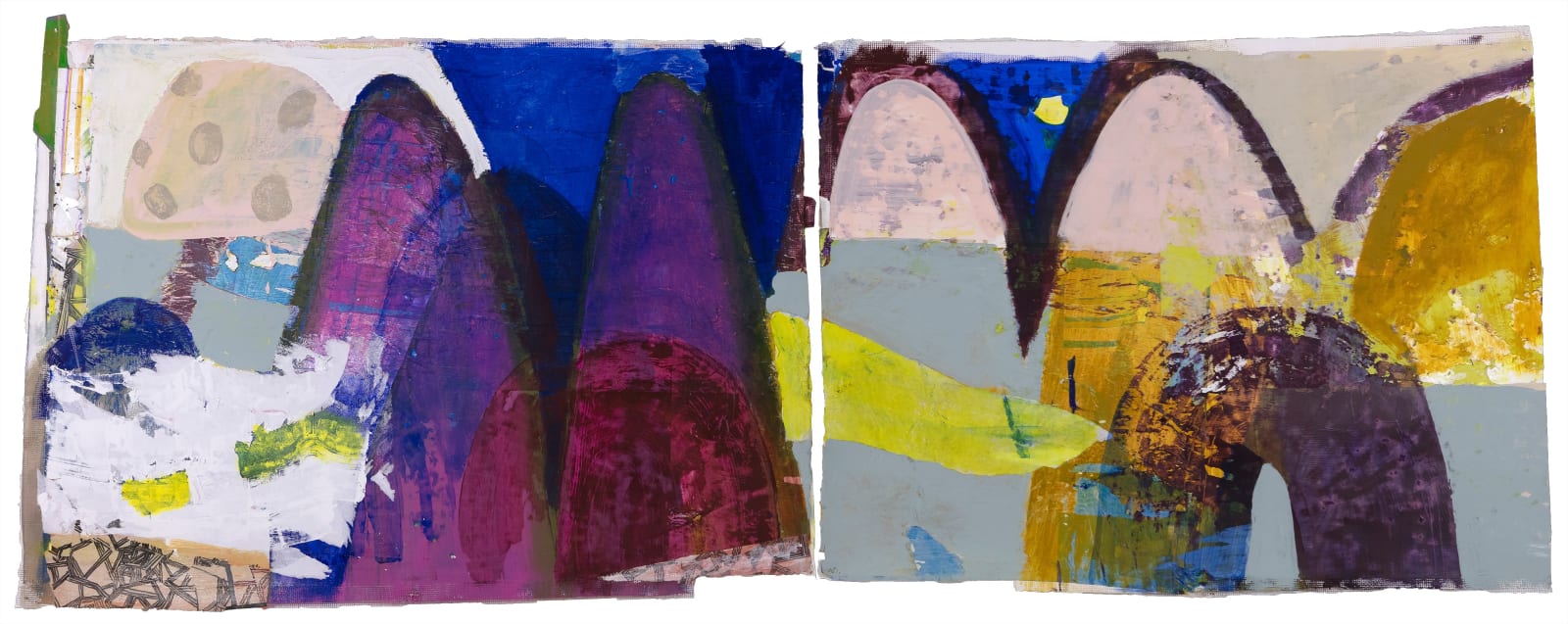 Eamon Colman, Morning had a Conversation with Moon (diptych), 2019-2023