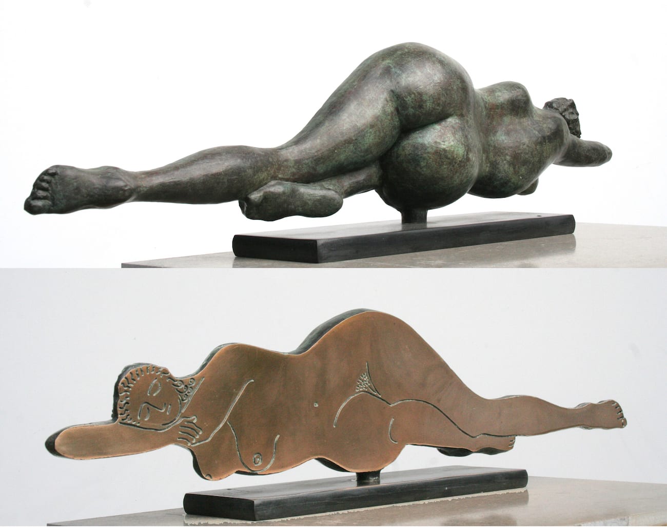 Rowan Gillespie, Reclining Bodyscape, Study, 1994