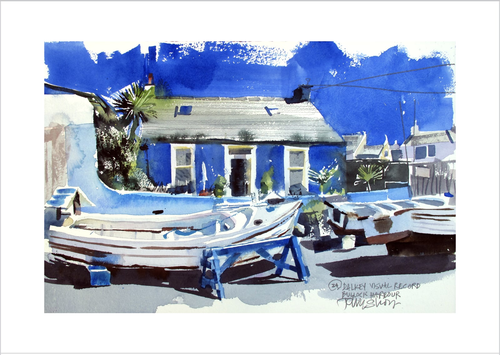 John Short, Boat Hire, Bulloch Harbour, Dalkey (print), 2020