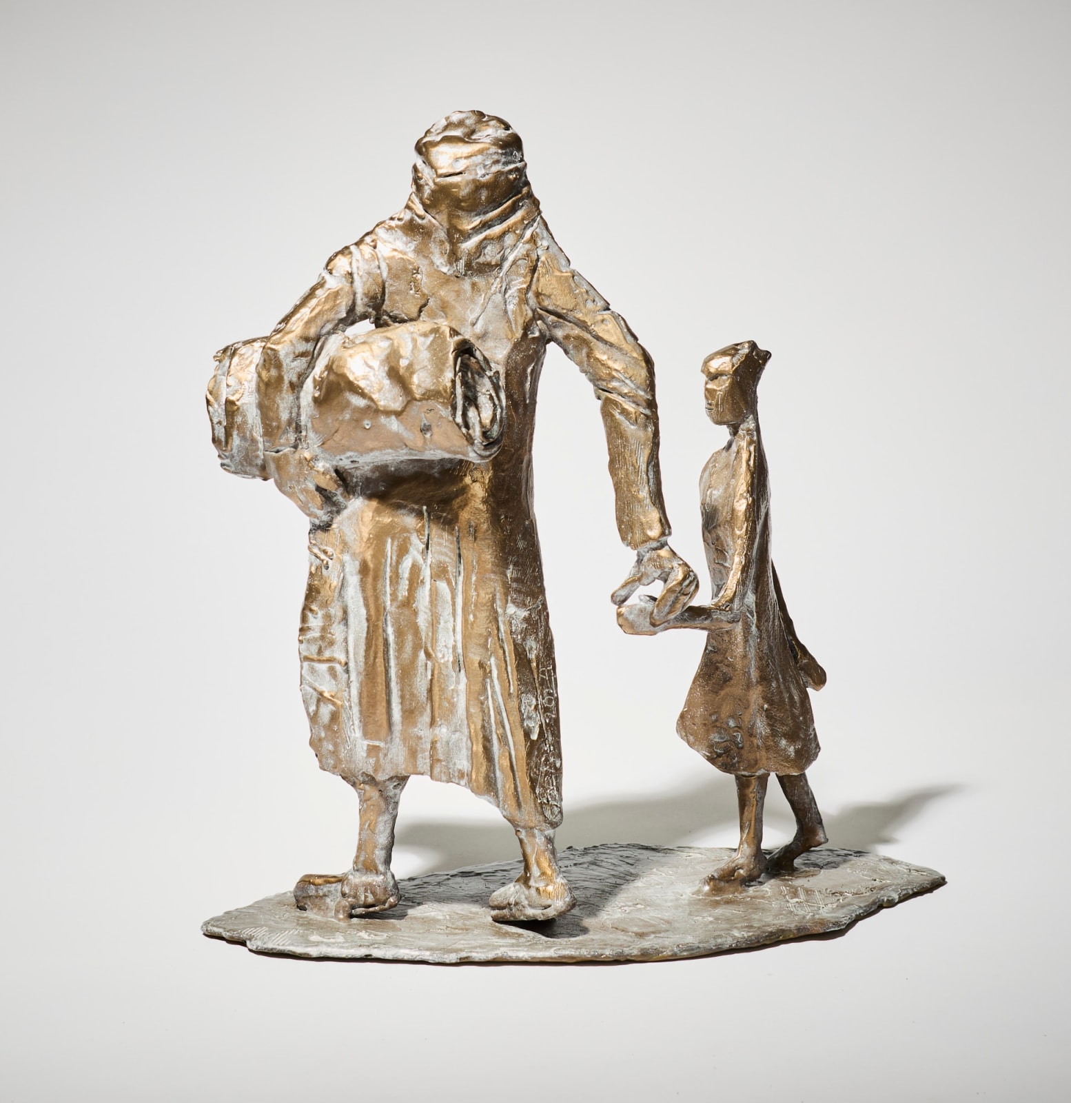 John Behan RHA, Mother and Child Fleeing Gaza, 2024