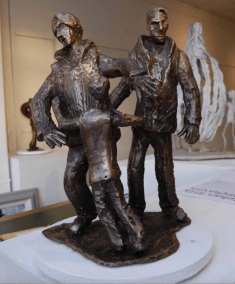 John Behan RHA, Family Coming Ashore, 2020