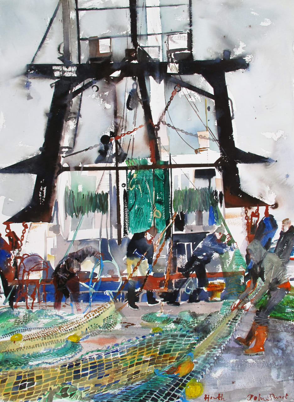 John Short, Loading trawl nets, Howth, County Dublin