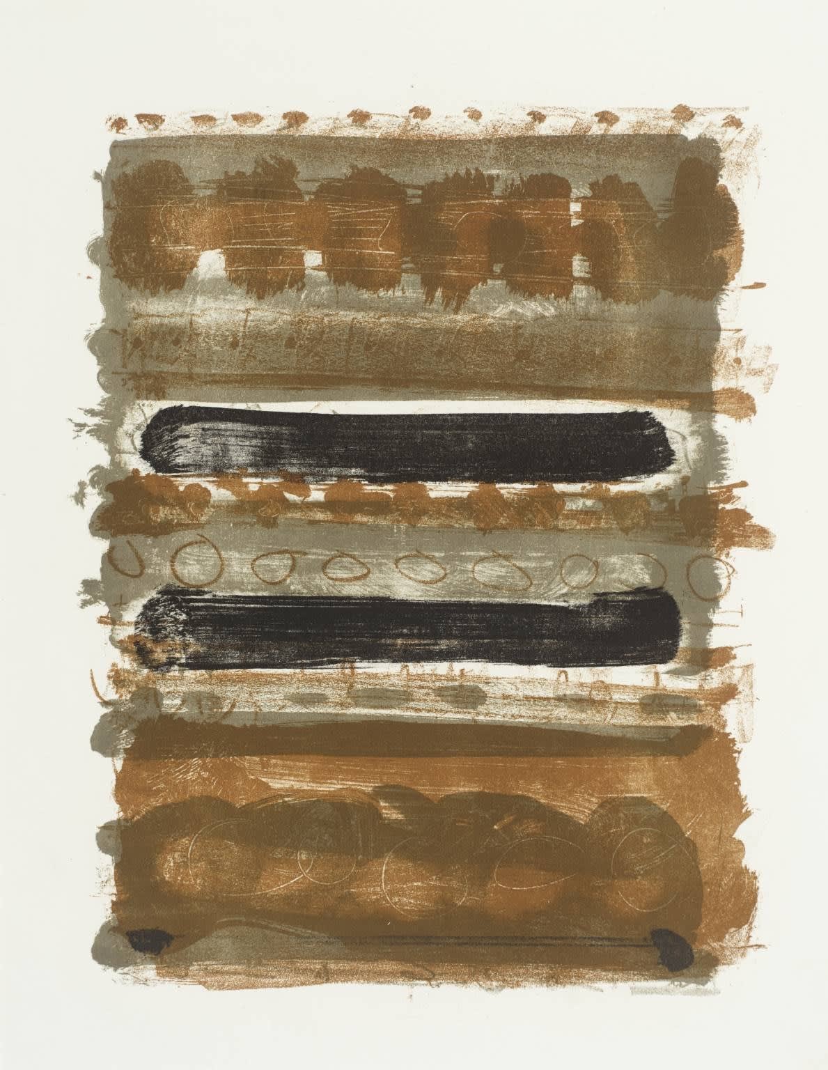 Patrick Heron, Grey and Brown Stripes, 1958