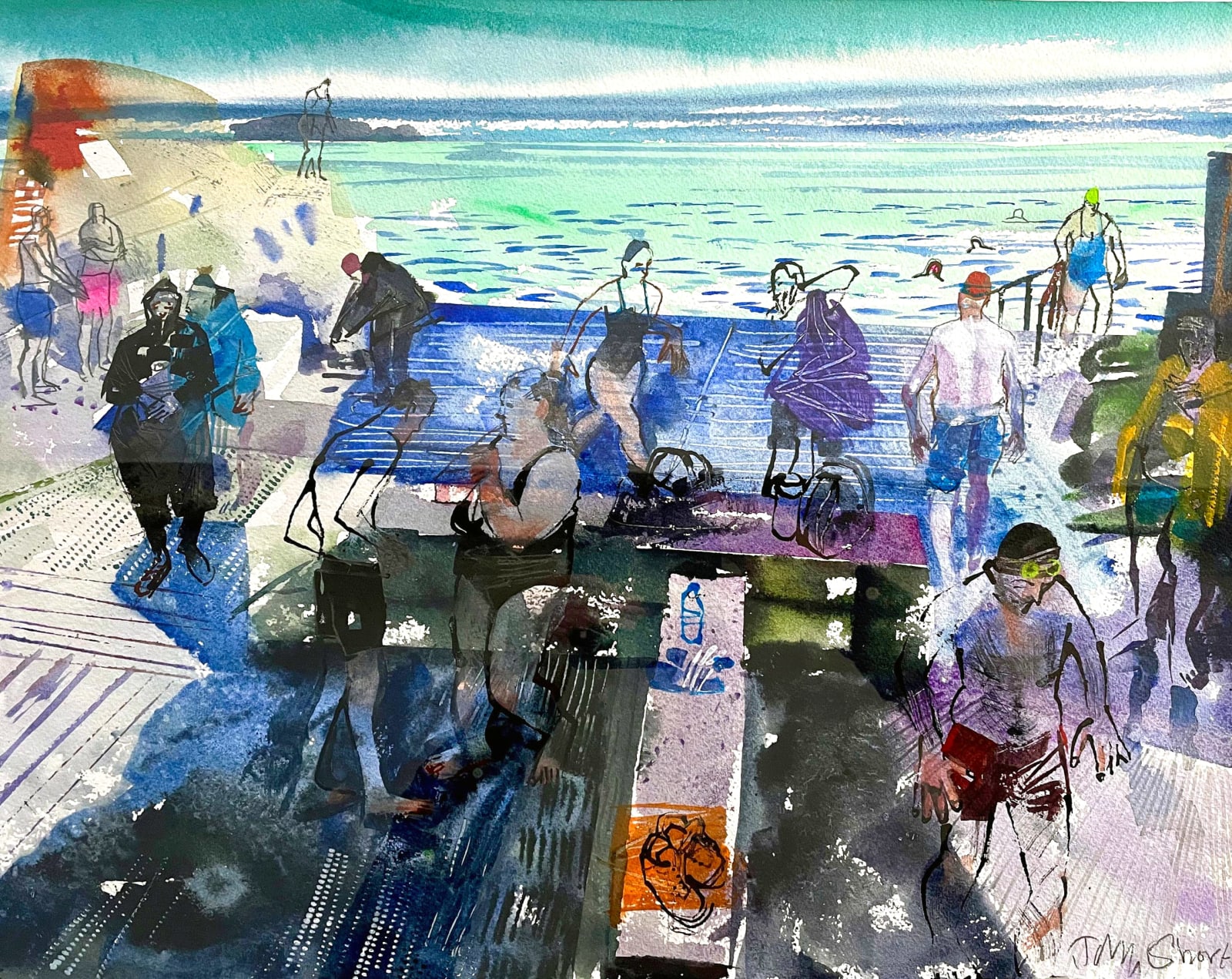 John Short Winter Bathers Forty Foot Sandycove County Dublin