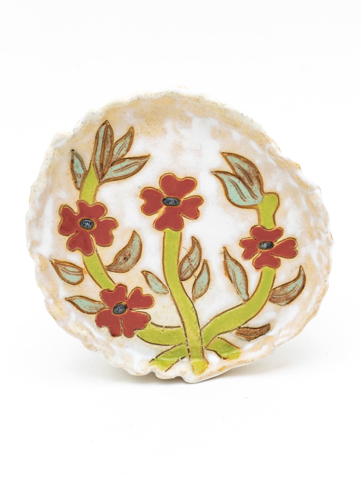 Kevin McNamee-Tweed, Reaching Flowers (Red and Black) Platter, 2023