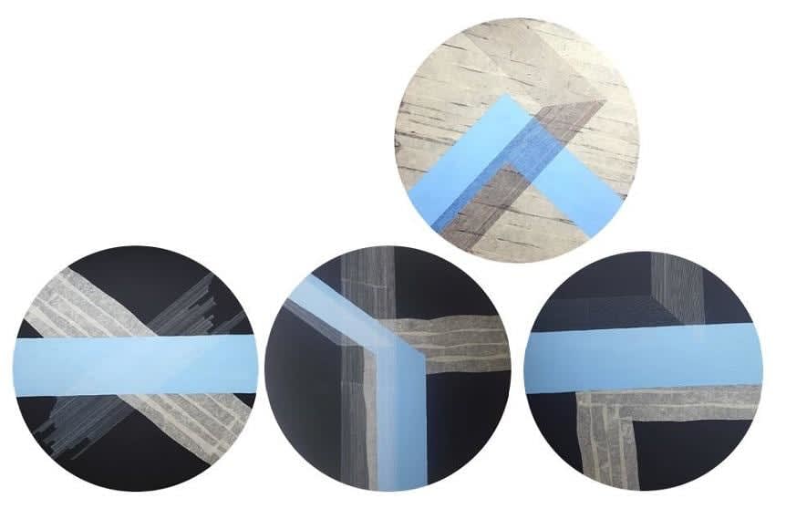 Megha Madan, Composition with Blue and Black 2, 2023