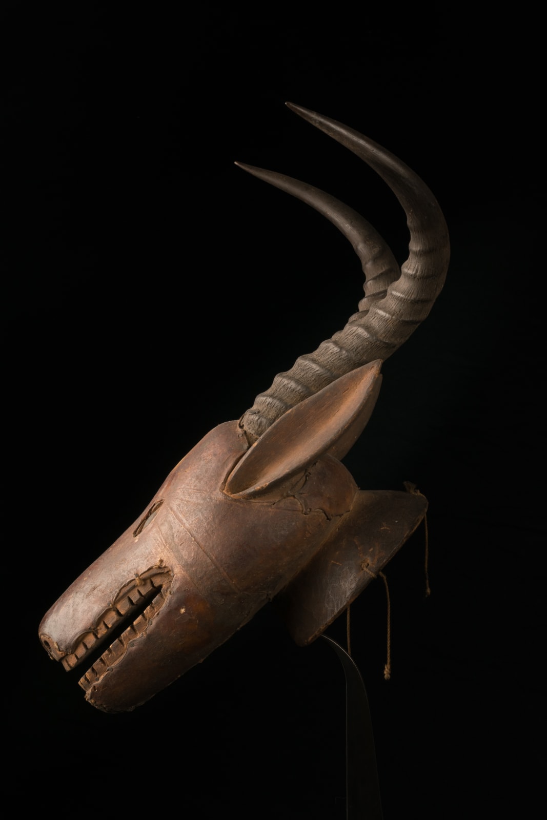 Skincovered Antilope Crest Mask, Ejagham People, Nigeria, 1st half 20th C