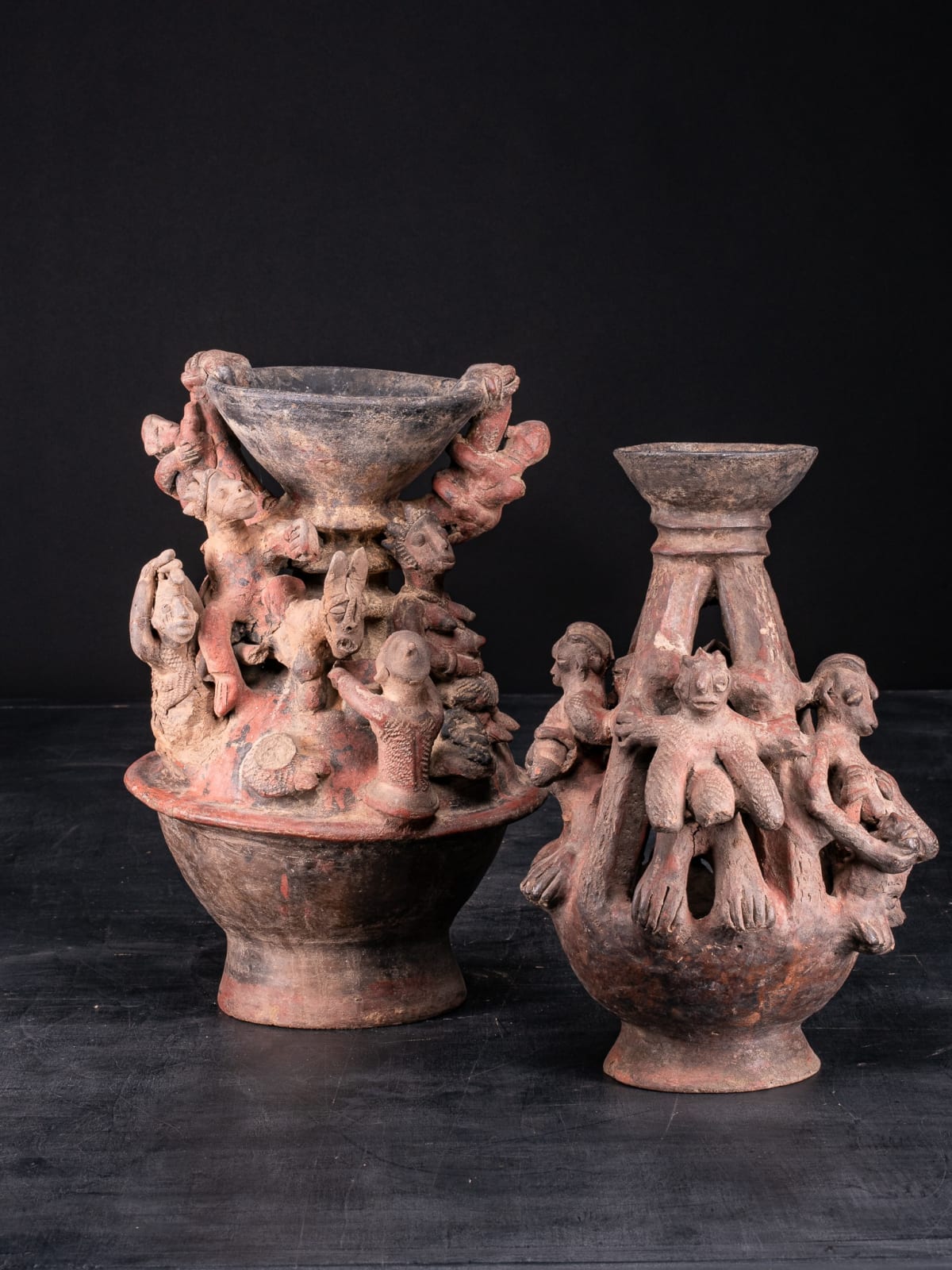 Bariba People,Benin.Rare Terracotta Ceremonial Altar Vessel., first half 20th C