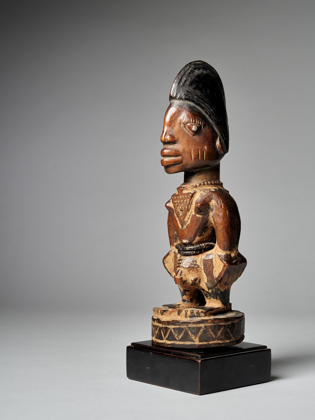 Yoruba carved Twin figure 
