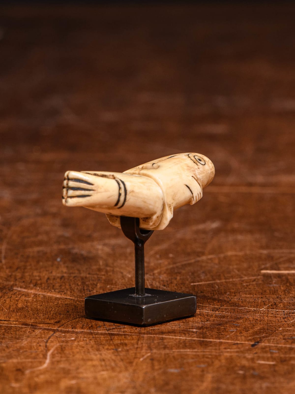 A pair of Inuit Marine Ivory charmes, Inuit People,Alaska, <1947