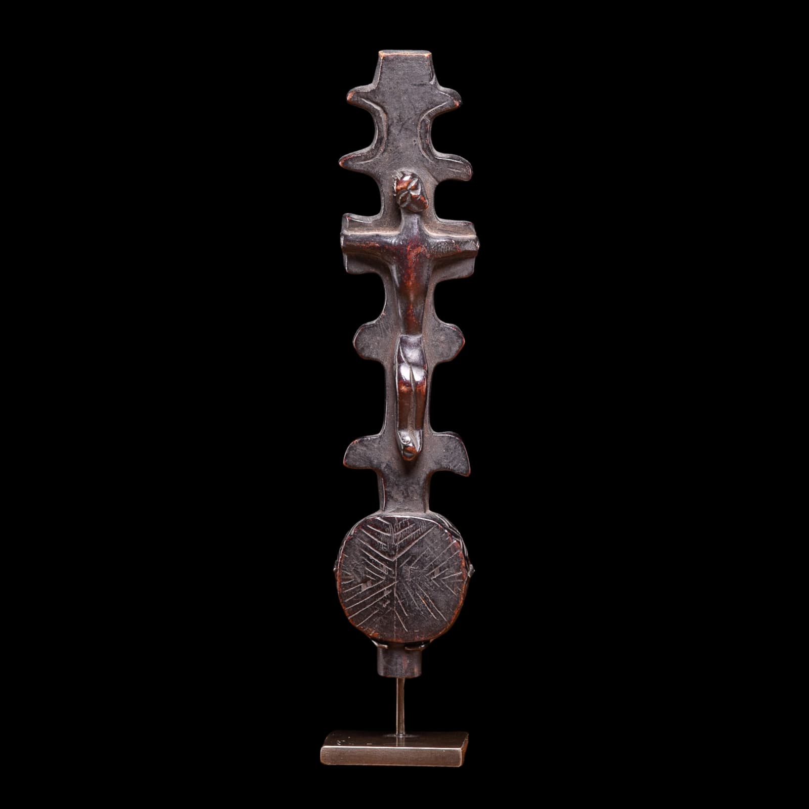 Bakongo Christian religious Artifact made of wood, DRC, 19th Century or earlier
