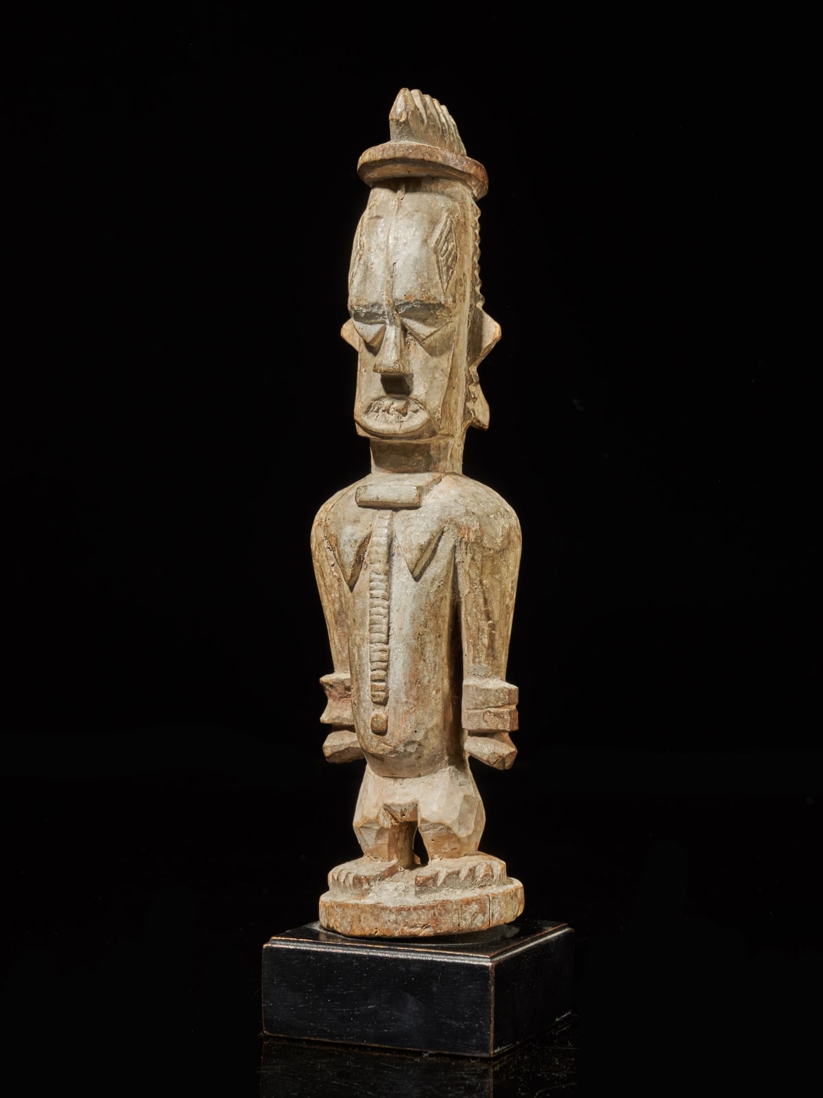 Urhubo People,Nigeria.Family Ancestor Statue with rests of Kaolin., first half 20th C